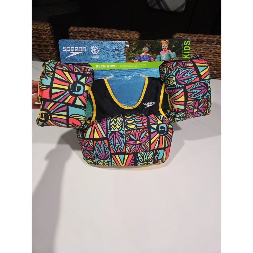 Speedo Splash Jammer Multicolored: Polyethylene Life Vest, Child 33-55 lbs GYM